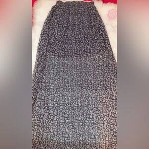 Abercrombie & Fitch Blue&White Floral Layer Maxi Skirt